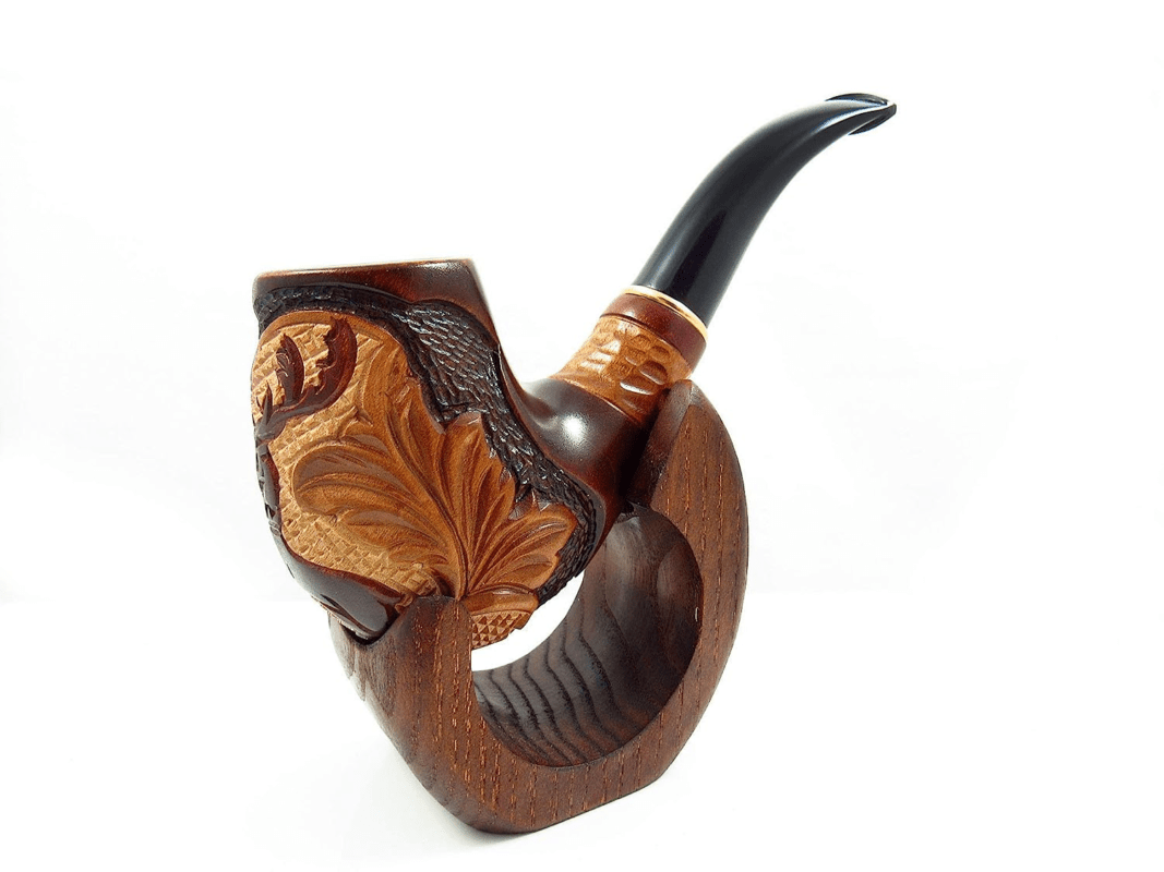 "Deer" Handmade Wooden Smoking Tobacco Pipe