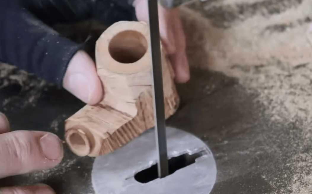 Shaping of a Wooden Pipe