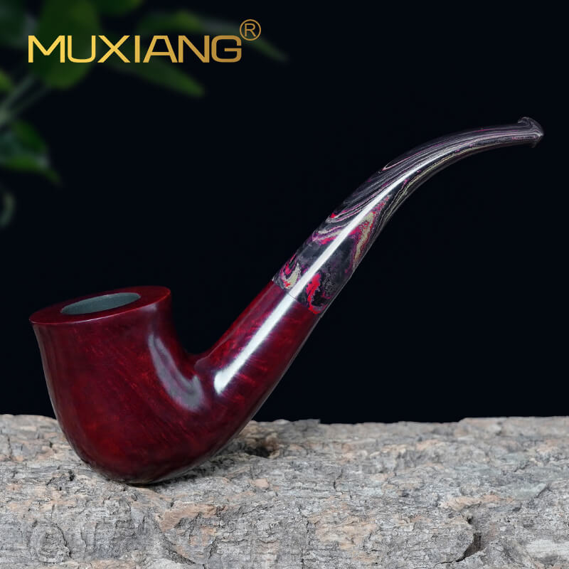 Handmade Briar Bent Stem Pipe