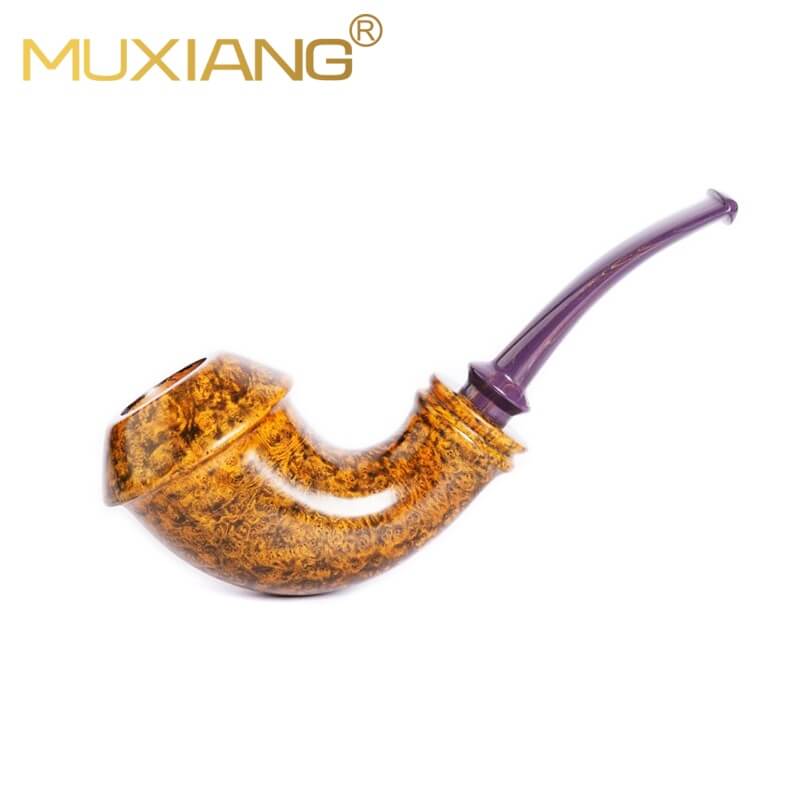 Handmade Bent Type Smooth Briar Horn Pipe