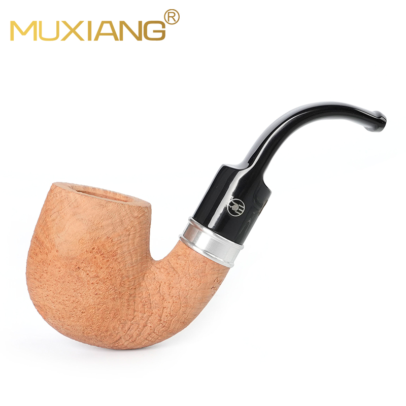 Handmade Original Wood Color Briar Wood Sherlock Holmes Pipe