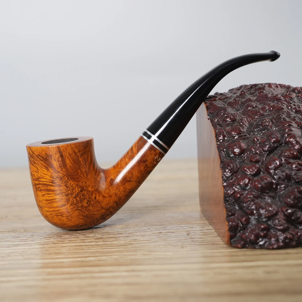 Hand Carved Classic Curved Handle Pipe