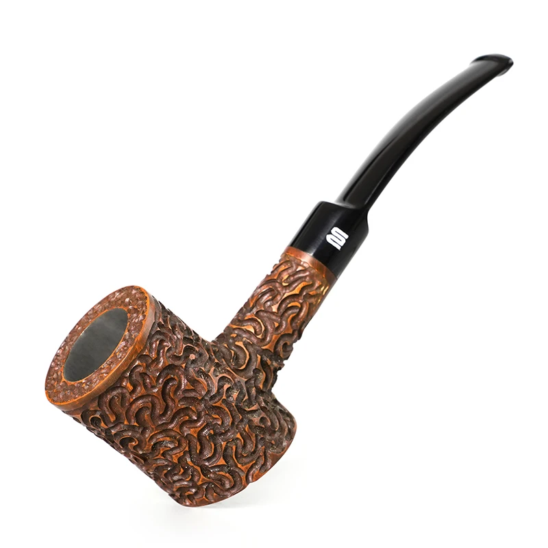 Hand-Carved Cherry Wood Hammer Pipe