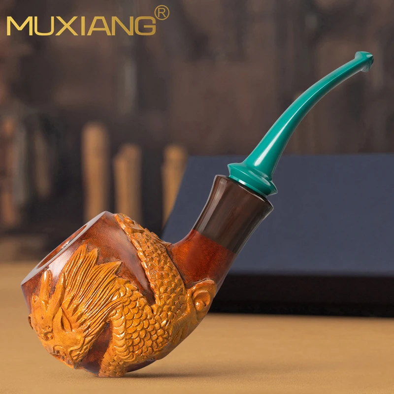 Hand-carved Dragon Shaped Pipe