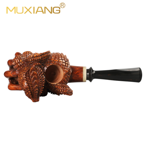 MUXIANG Hand-carved Hand Holding A Baby Dragon Tobacco Pipe — изображение 5