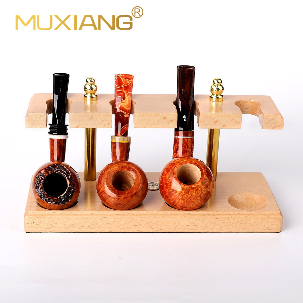 Wooden 4 Pipe holder