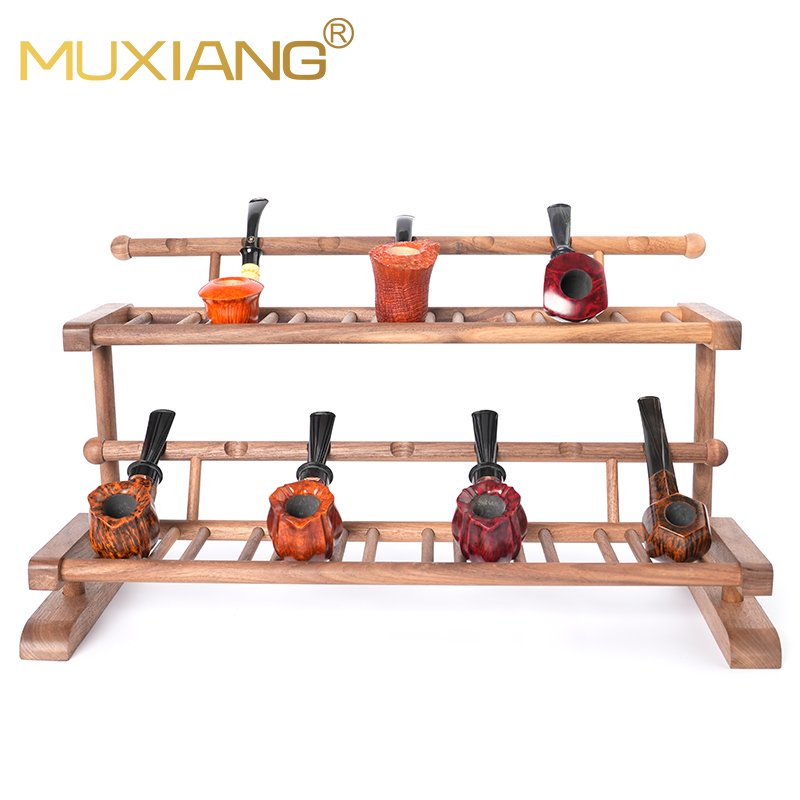 Walnut Wooden Tobacco Pipe Rack