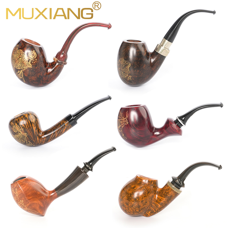 Briar Wood Freestyle Shadow Carving Pipe