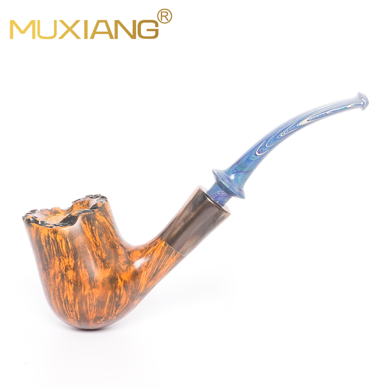 Freestyle Briar Smoking Pipe With Burl