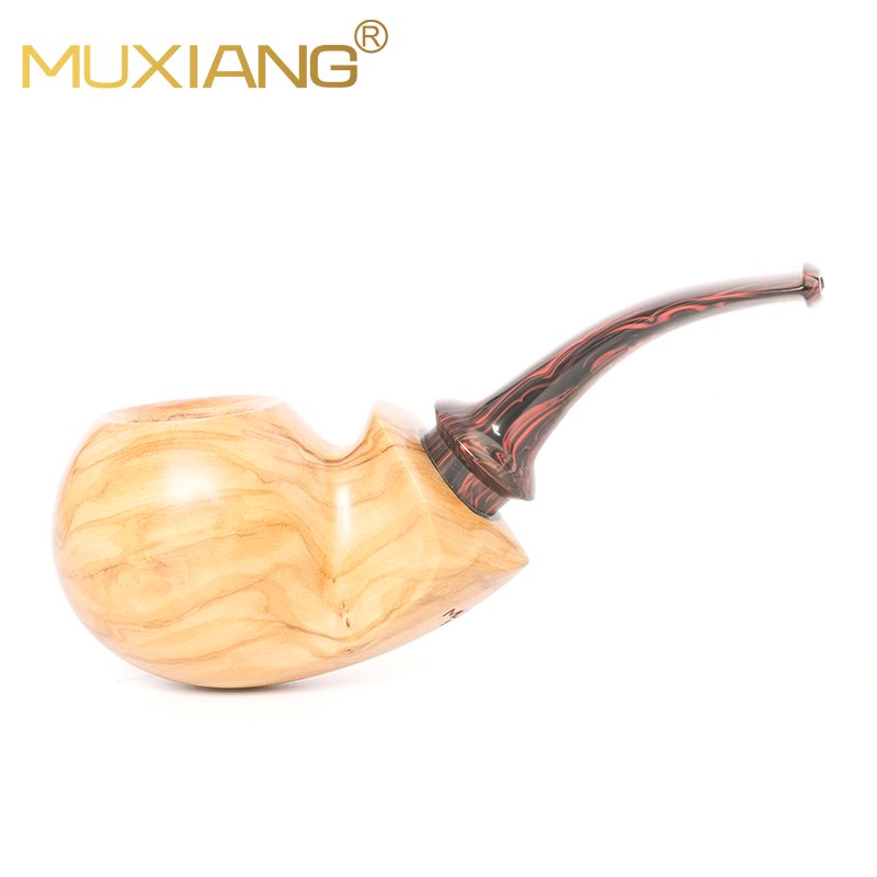 Olive wood Smooth Fat pufferfish Pipe