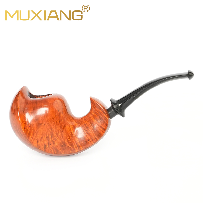 Freestyle Handmade Briar Wooden Bent Type Smooth Tobacco Pipe