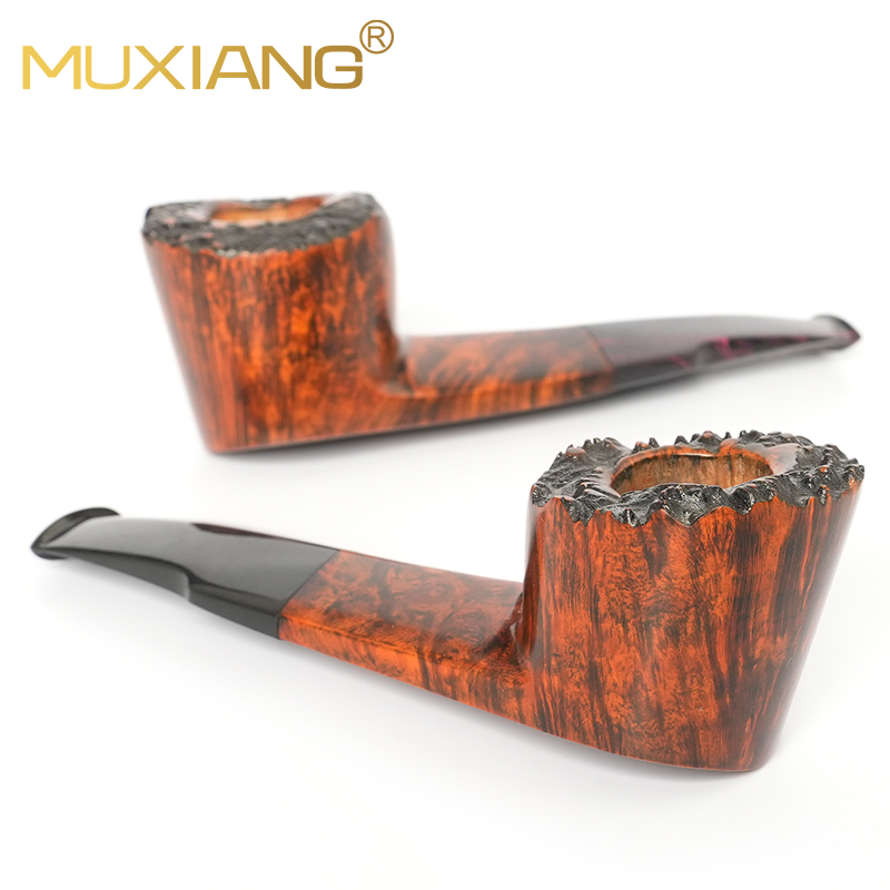 Stright Polyhedron Flat Stem Tobacco Pipe