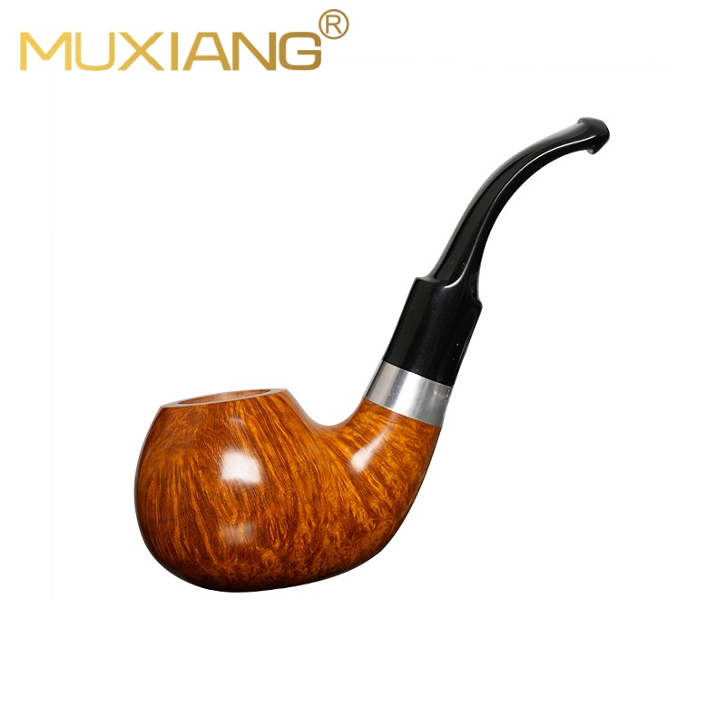 Curved Briar Smooth Apple Pipe