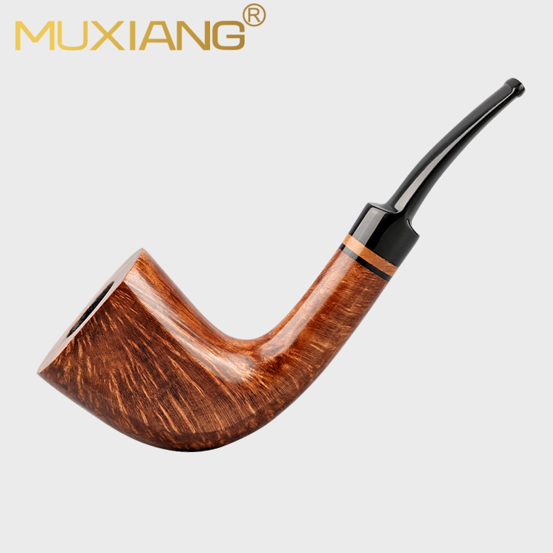 Briar Wood Bend Polyhedron Horn Pipe