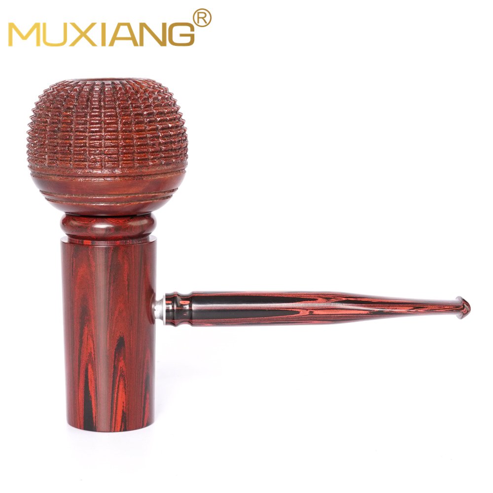 Cachimbo em forma de microfone em madeira de briar esculpido à mão