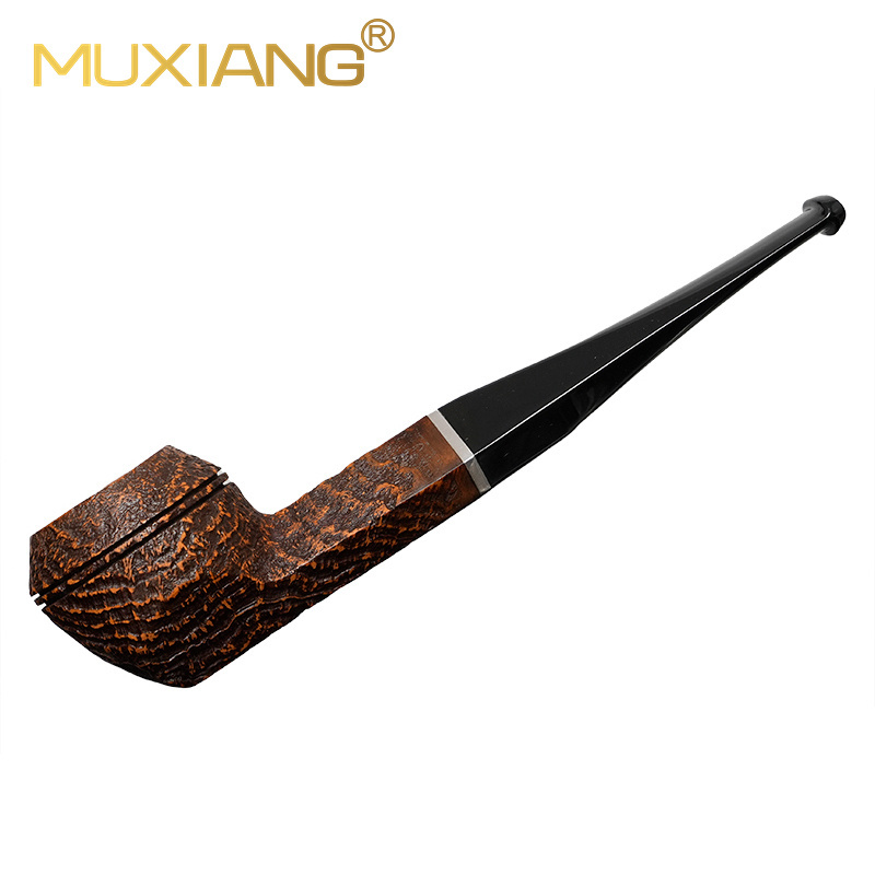 sandblasted briar bulldog pipe