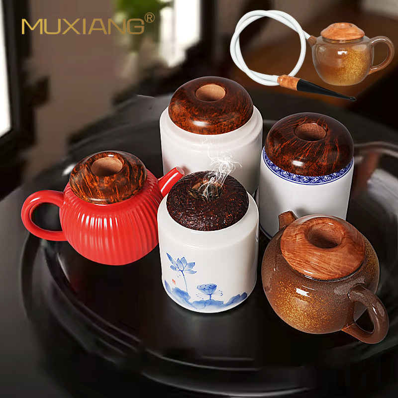 Ceramic teapot jar pipe