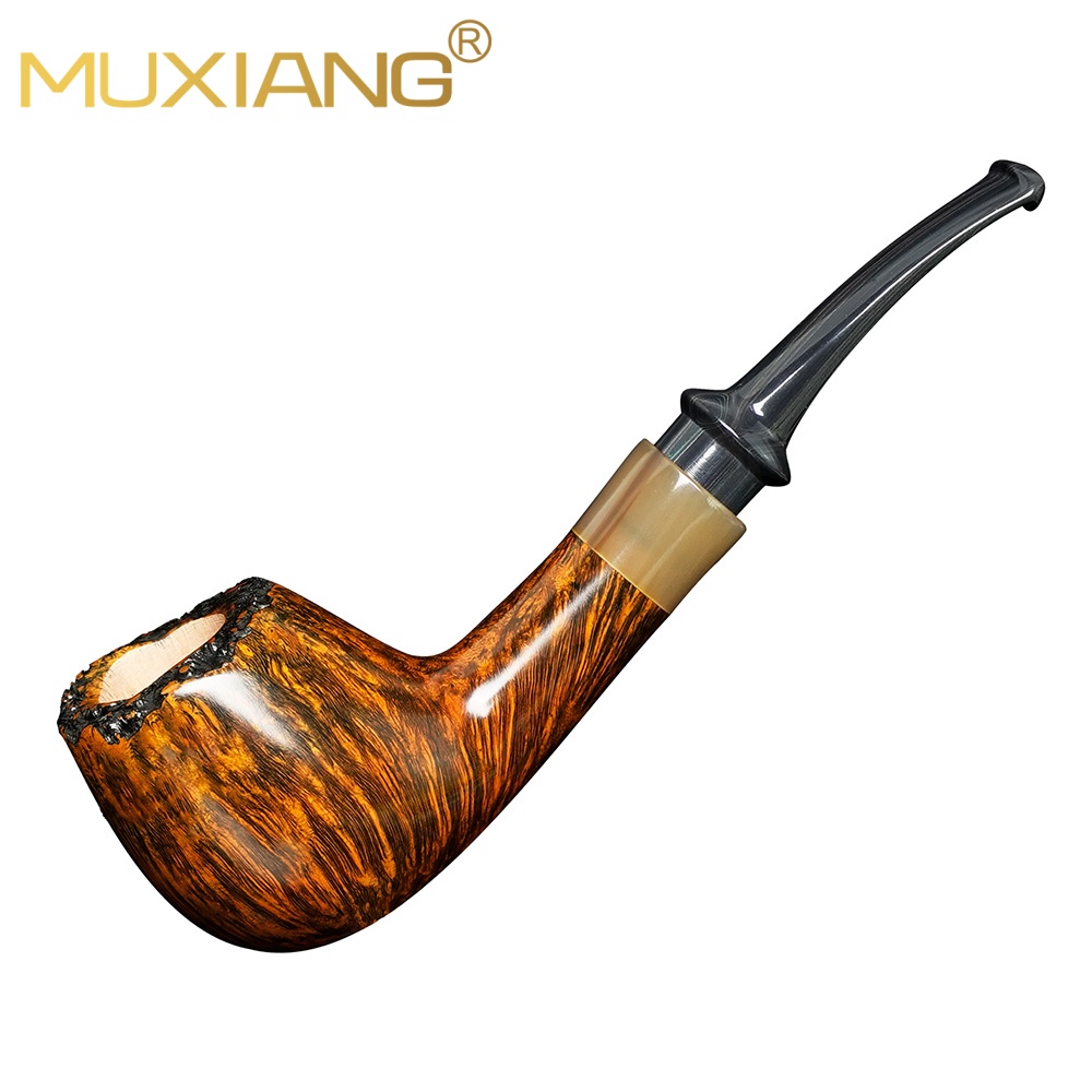 Smooth Bent Dublin Tobacco Pipe