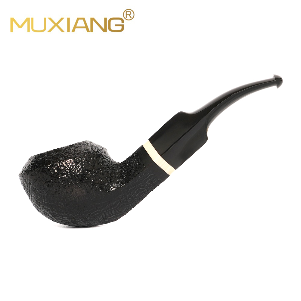 Sandblasted Bent Bulldog Pipe