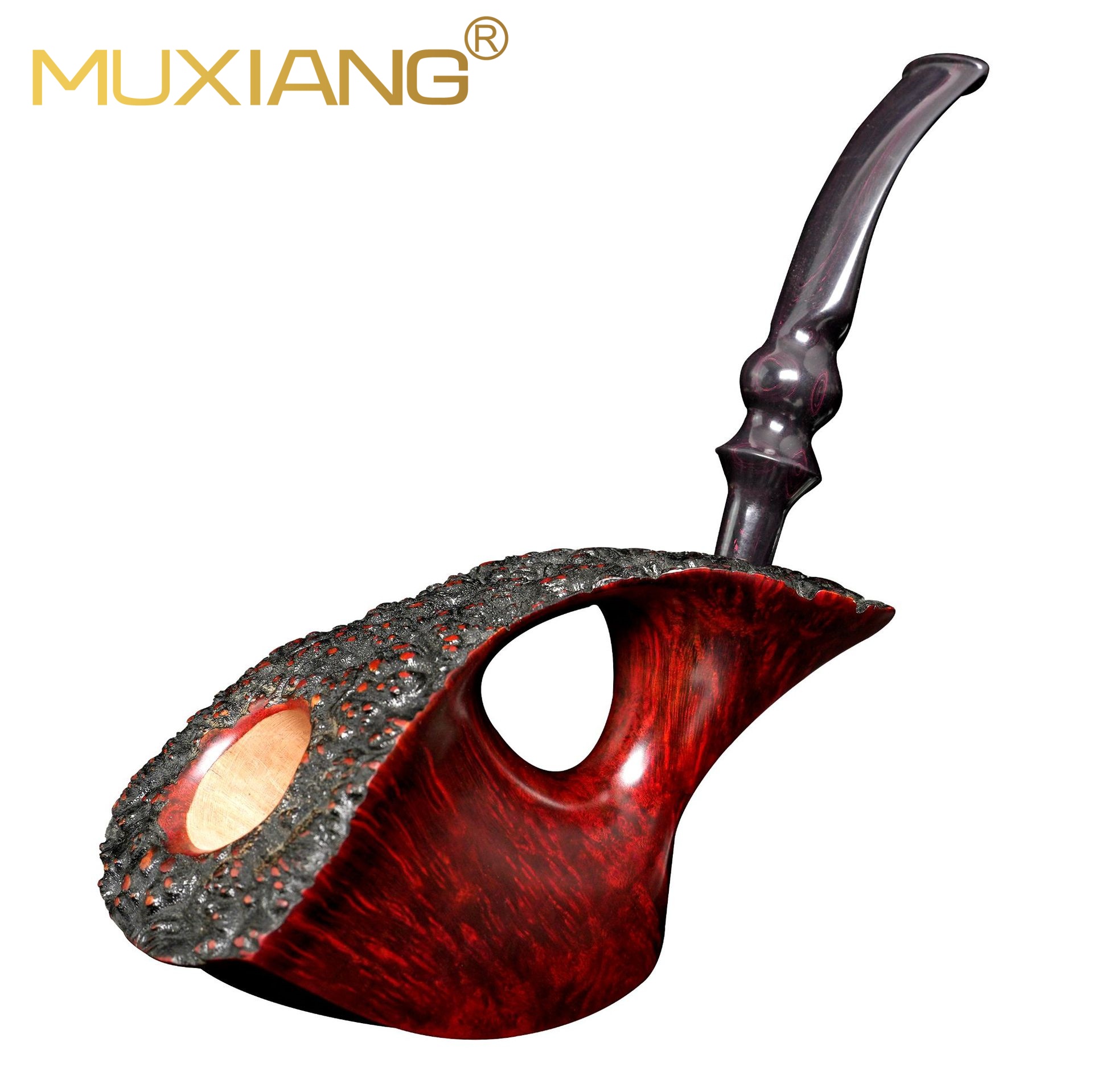 Hand-carved Smooth Freestyle Briar Pipe
